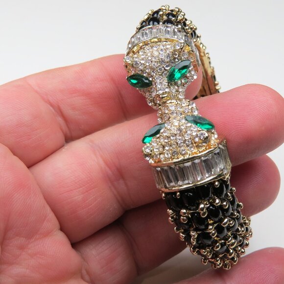 $300 Panter Fashion Bangle Hand Crafted Art Piece - Picture 3 of 4